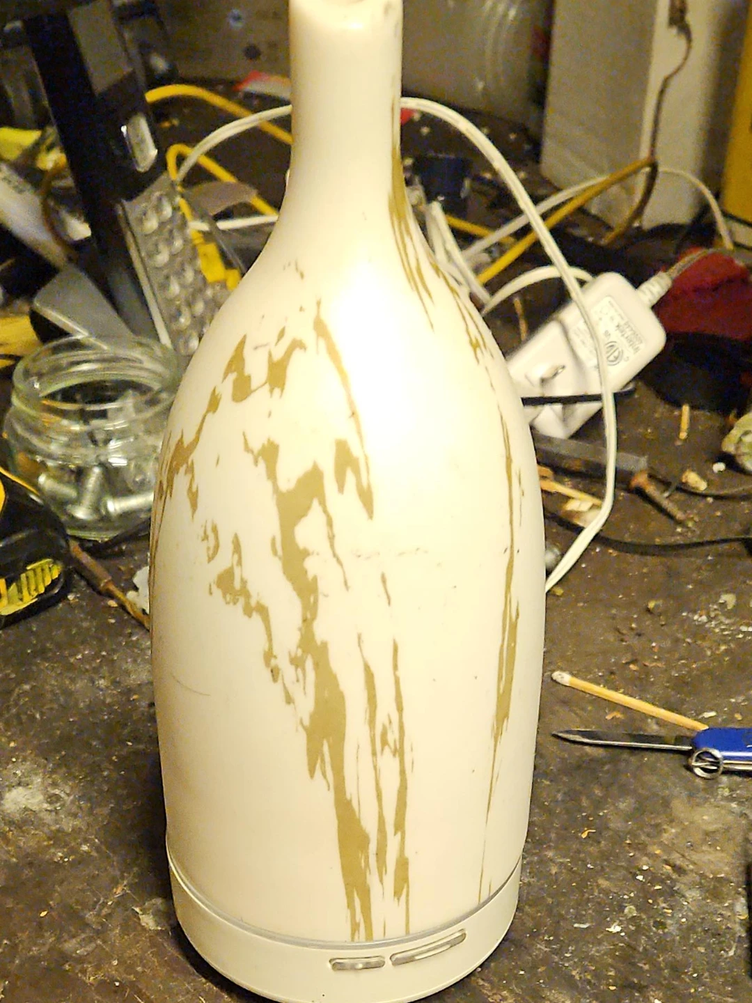 White and Gold Marble Effect Aroma Diffuser