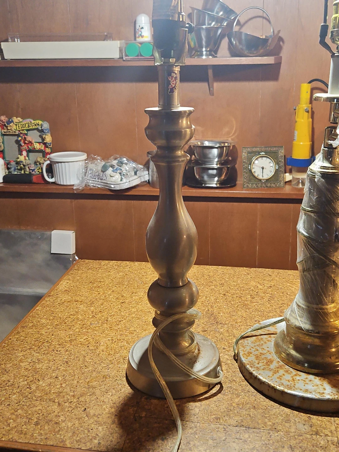 Brass and Black Table Lamps (Set of 2)