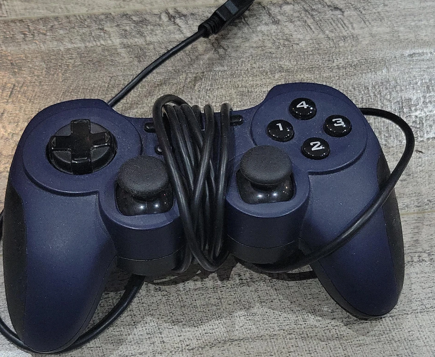 2x Dark Blue USB Game Controller