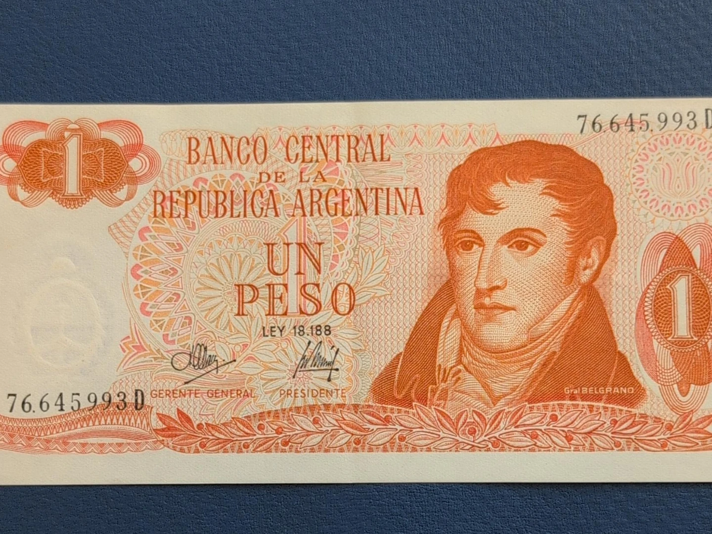 Argentina 1 Un Peso Banknote