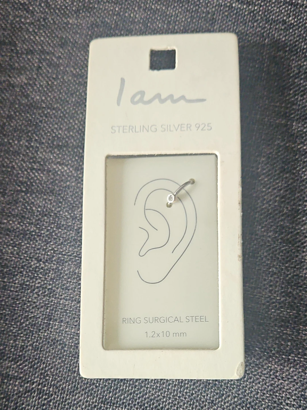 I am Sterling Silver 925 Surgical Steel Ring 1.2x10 mm