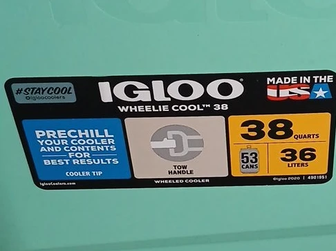 Igloo Wheelie Cool 38 Quart Cooler - Teal