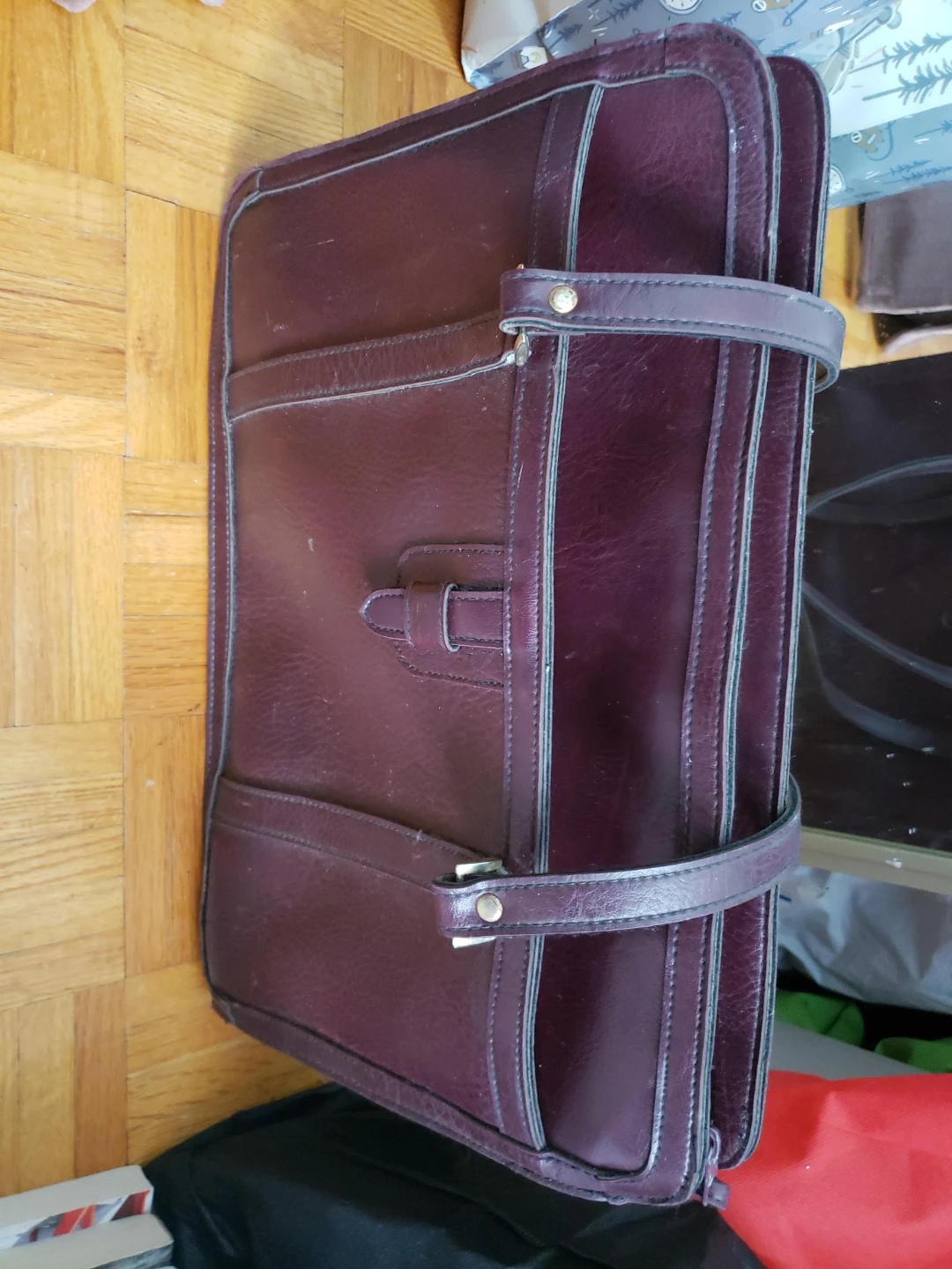 Burgundy Leather Briefcase