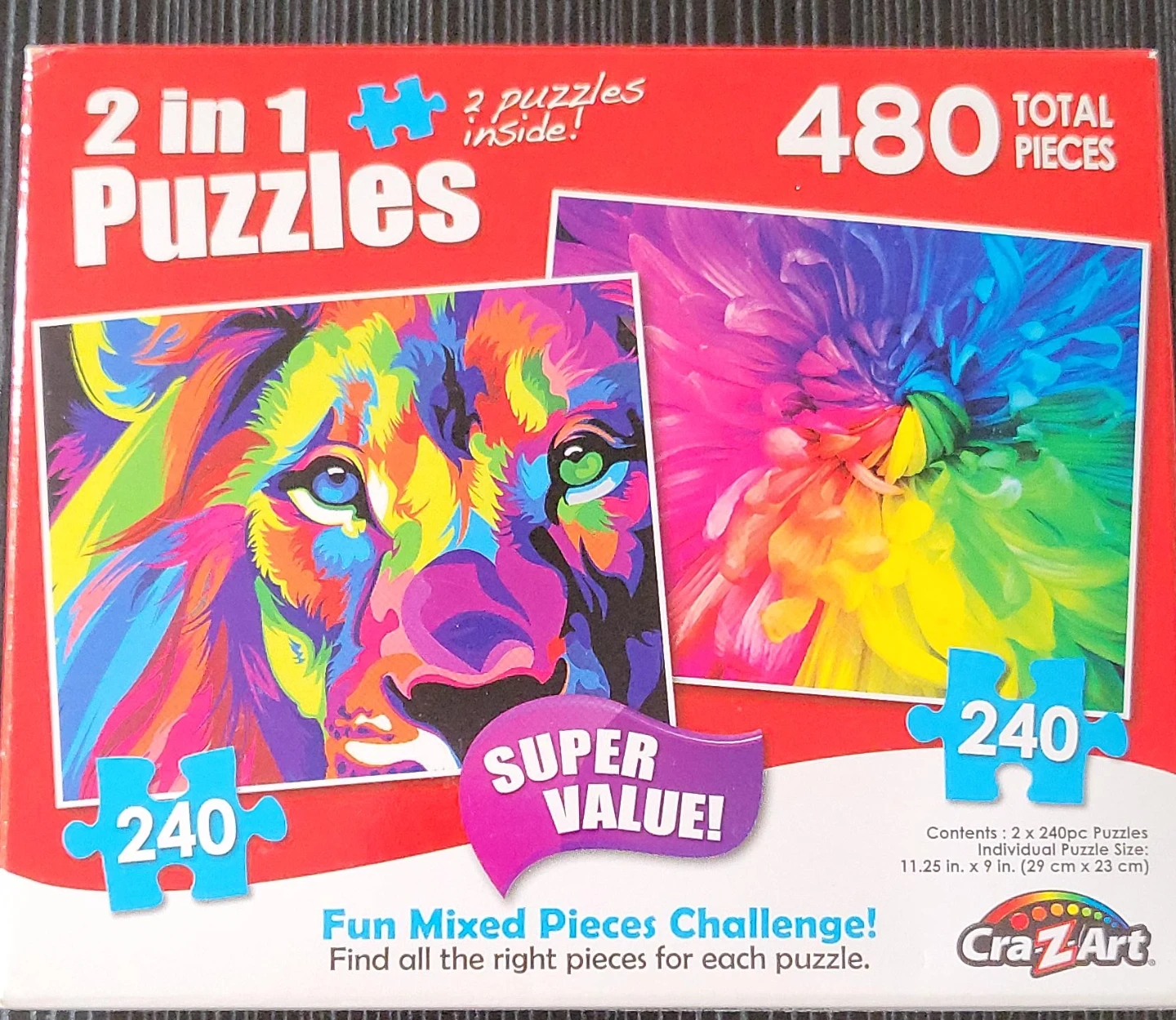 Cra-Z-Art 2 in 1 Puzzles - Rainbow
