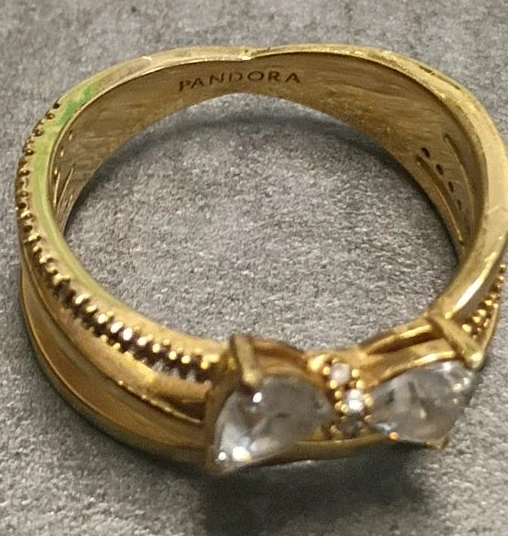 Pandora Gold Ring with Clear Stones - photo 3