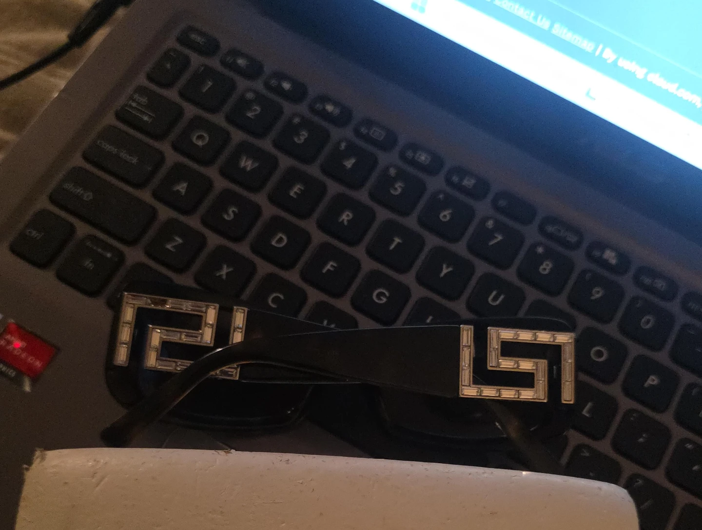 Versace Sunglasses with Rhinestone Detail