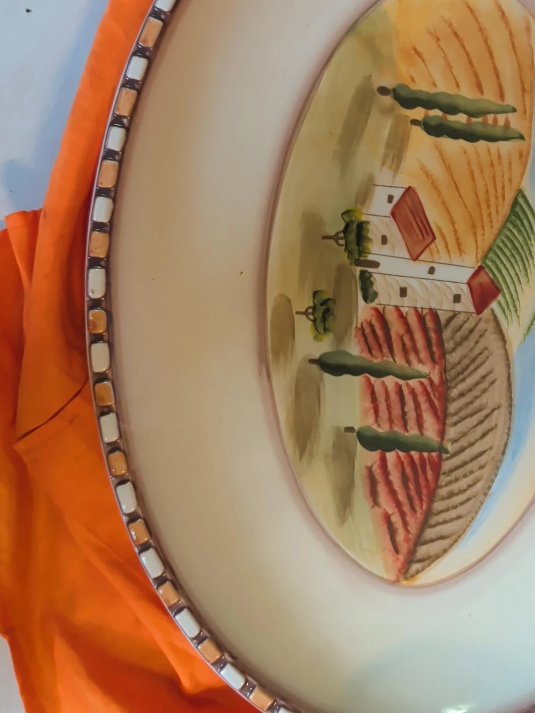 Hand-Painted Ceramic Plate