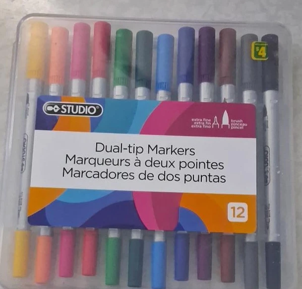 STUDIO Dual-tip Markers - 12 Pack