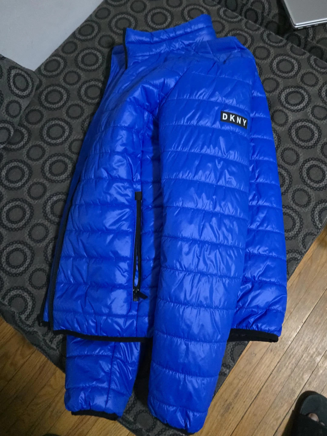 DKNY Blue Puffer Jacket