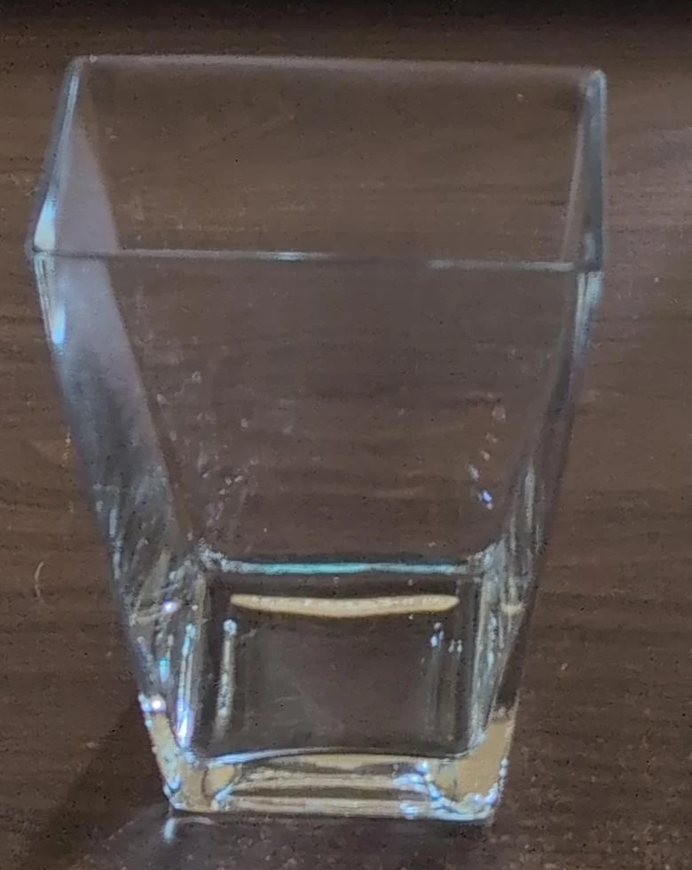 Clear Square Glass Vase/Holder