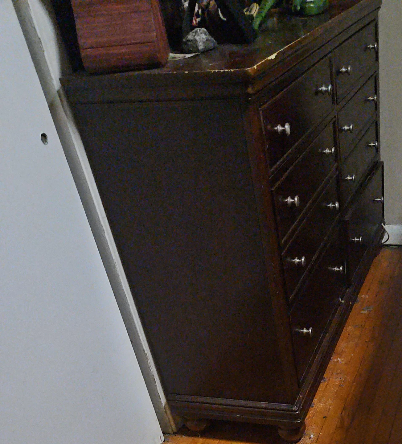 Dark Wood Dresser with 8 Drawers