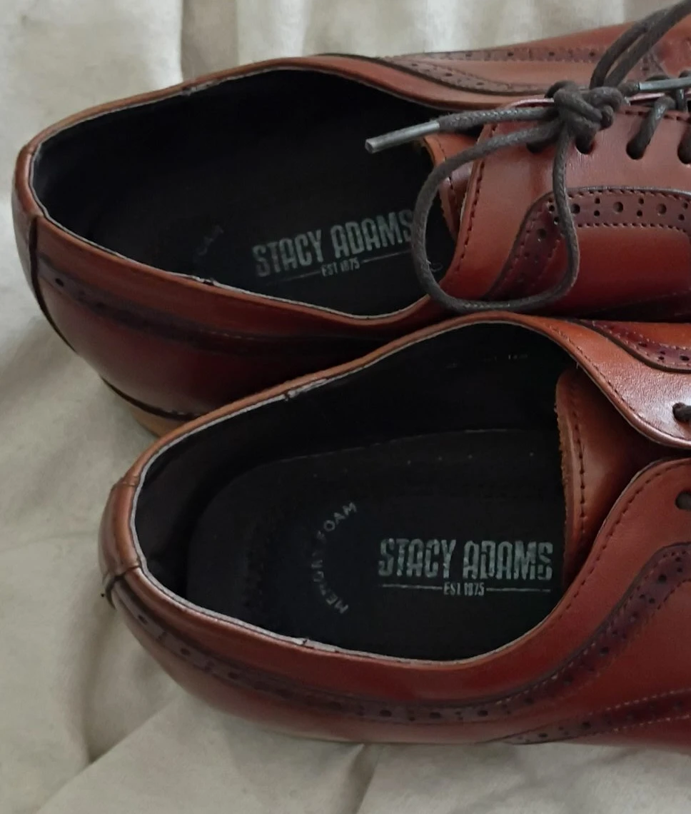 Stacy Adams Men's Brown Leather Wingtip Oxford Shoes