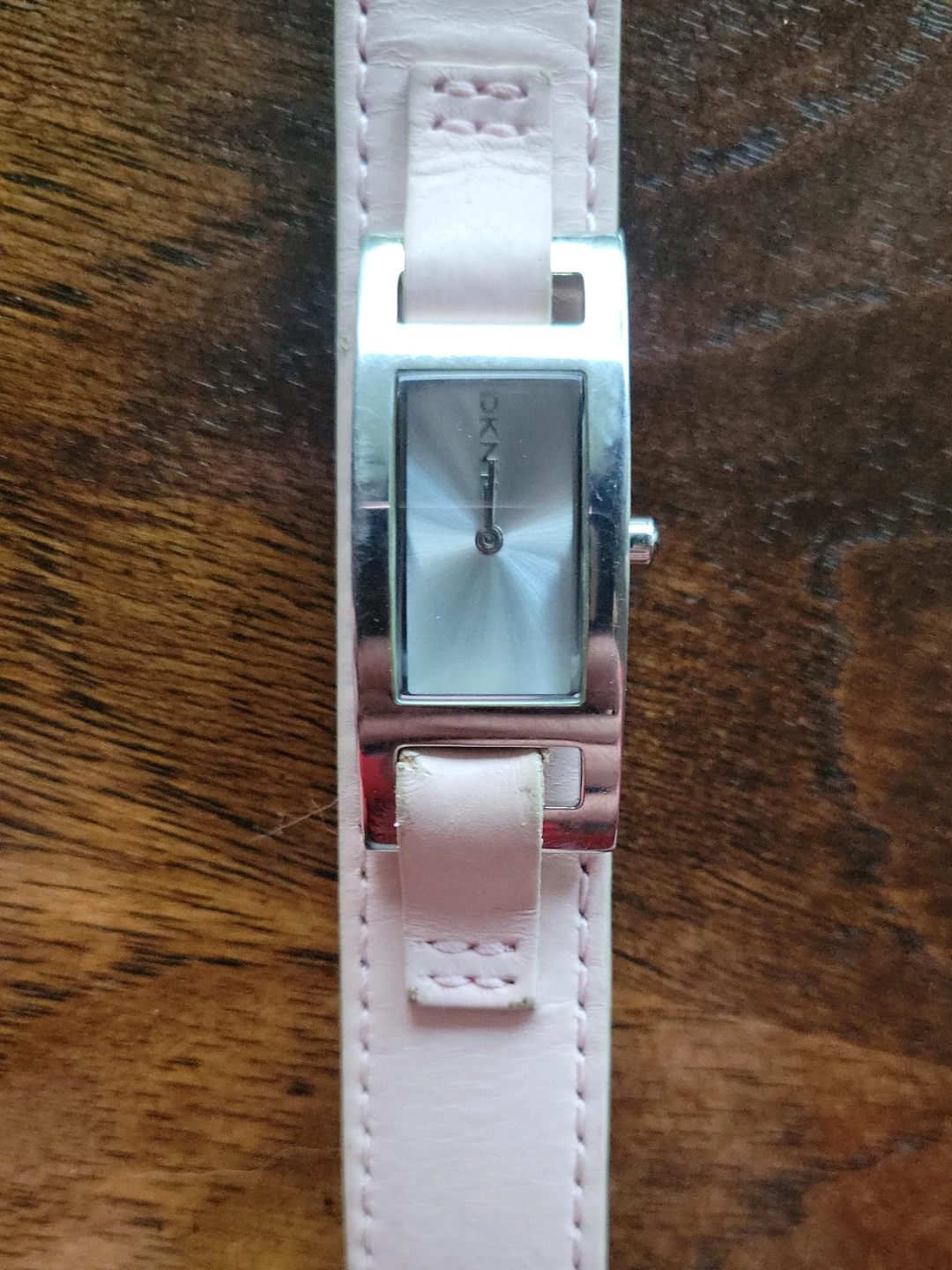 DKNY Pink Leather Strap Watch