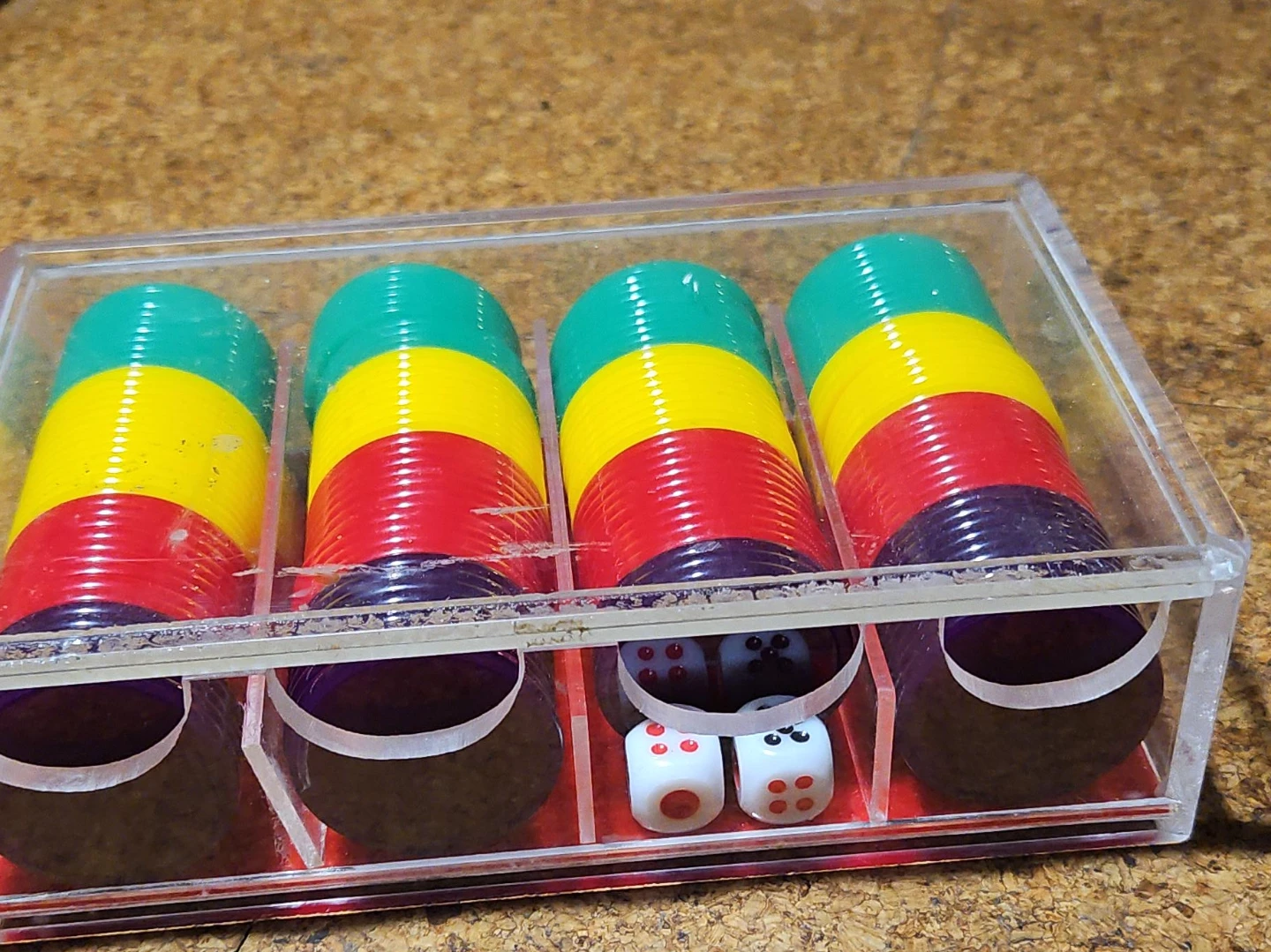 Poker Chip Set with Dice