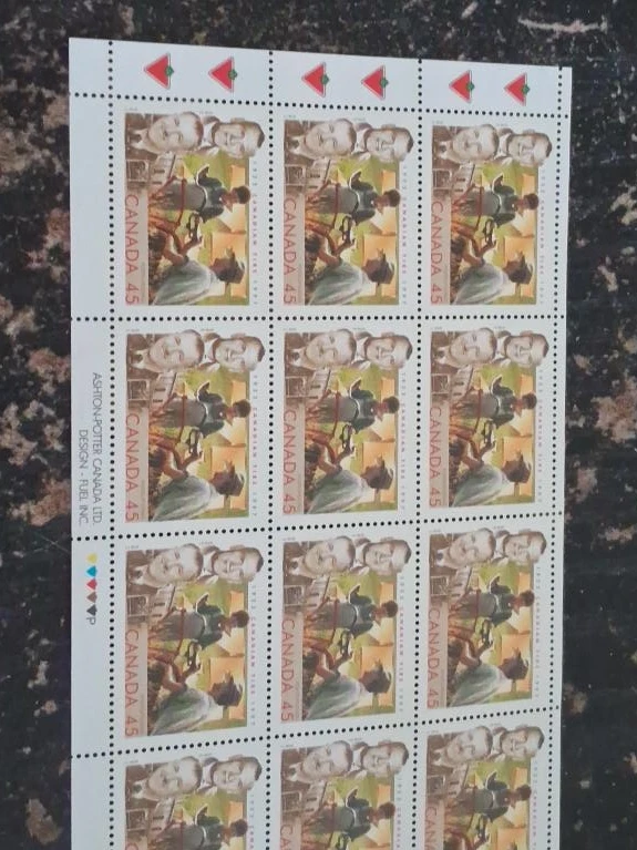 Canada 45 Cent Stamps Sheet