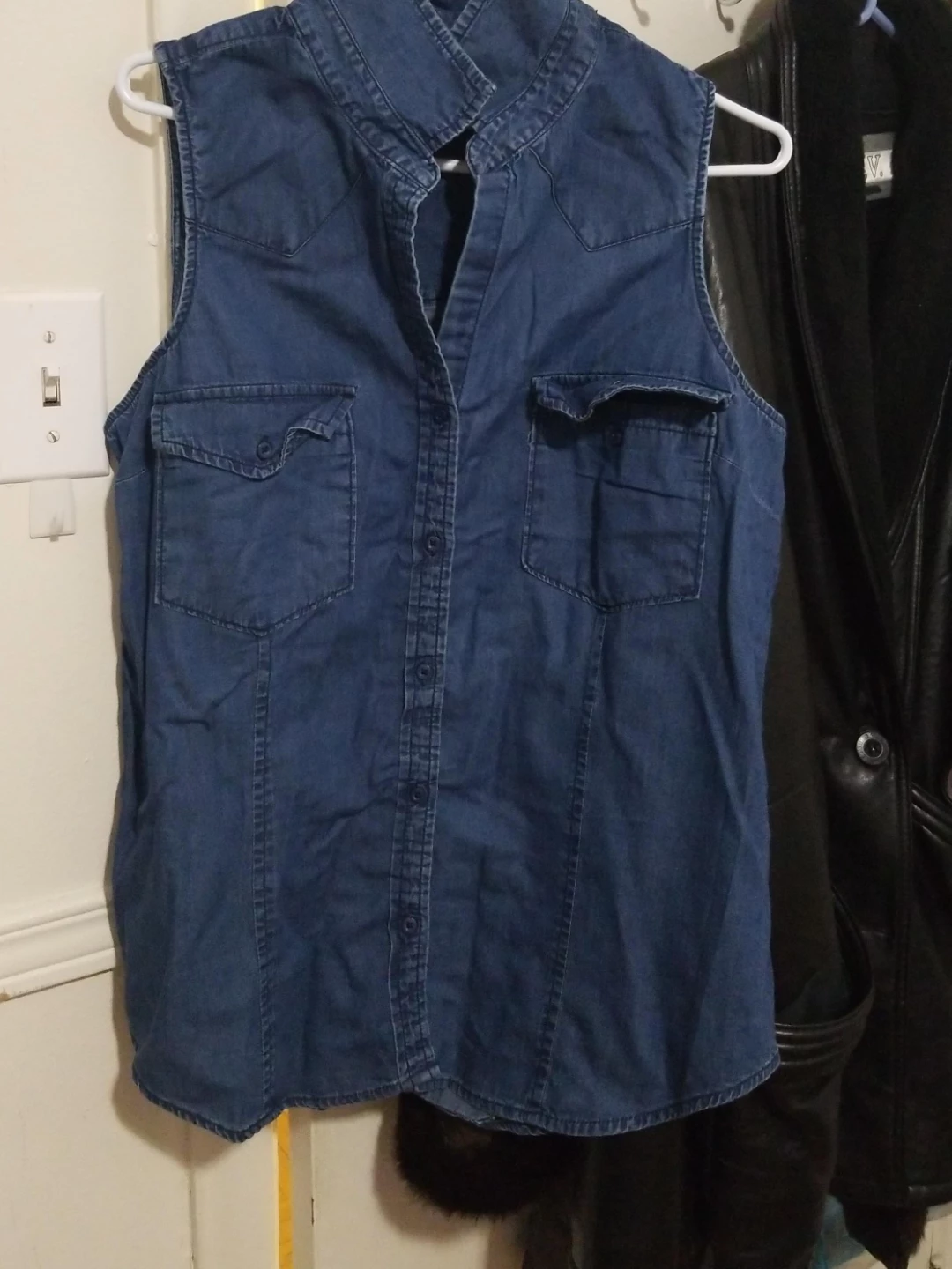 Sleeveless Denim Shirt