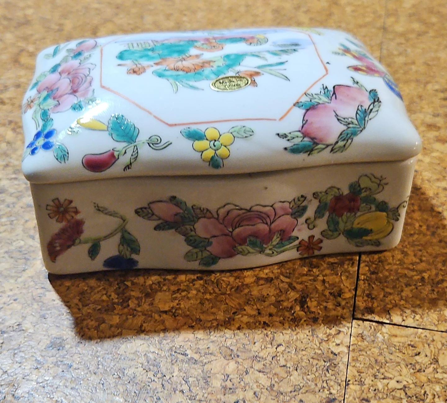 Vintage Floral Trinket Box