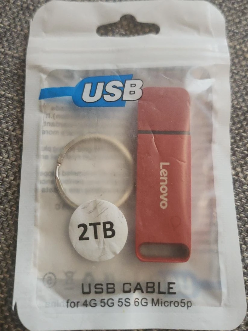 Lenovo 2TB USB Flash Drive with Keychain - New