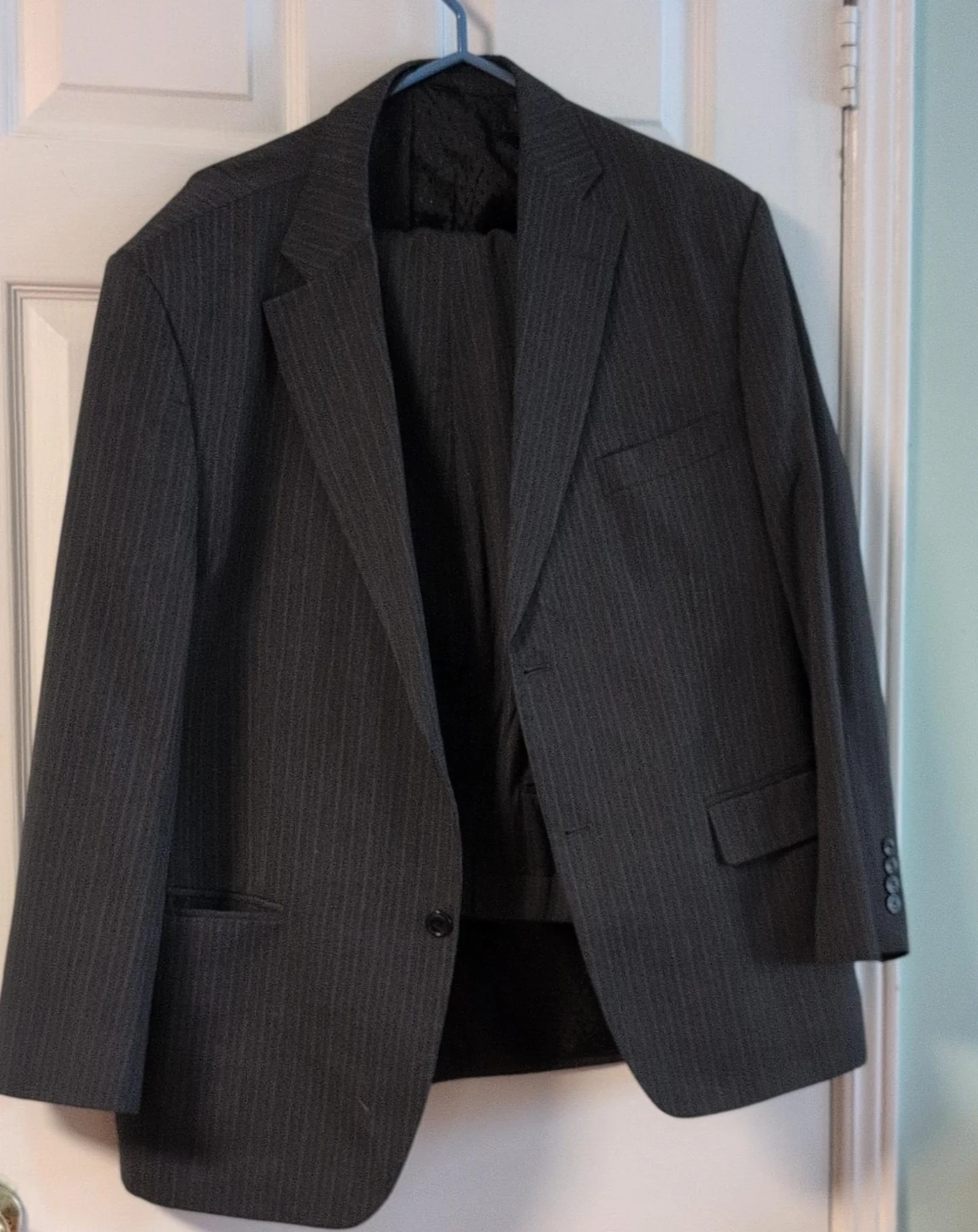 Grey Pinstripe Suit