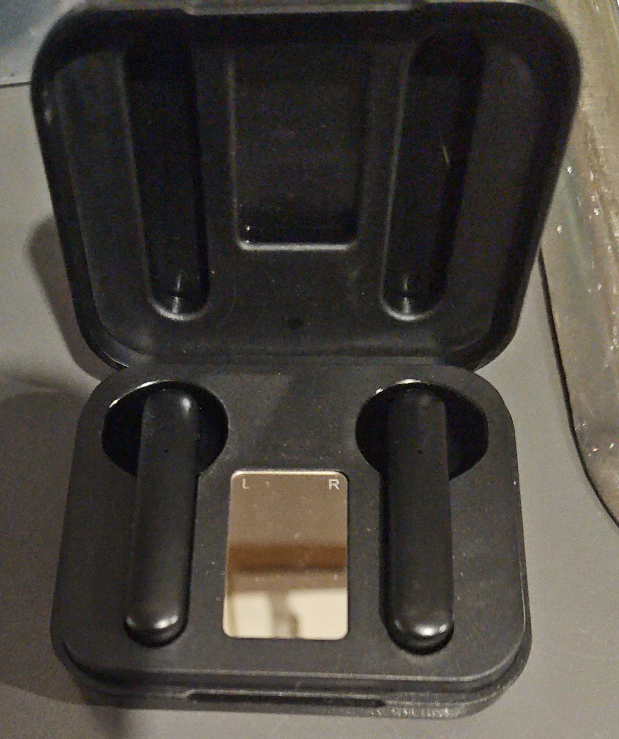 Black Wireless Earbuds with Charging Case
