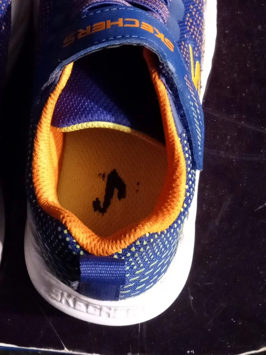 Skechers Blue & Orange Kids Running Shoes