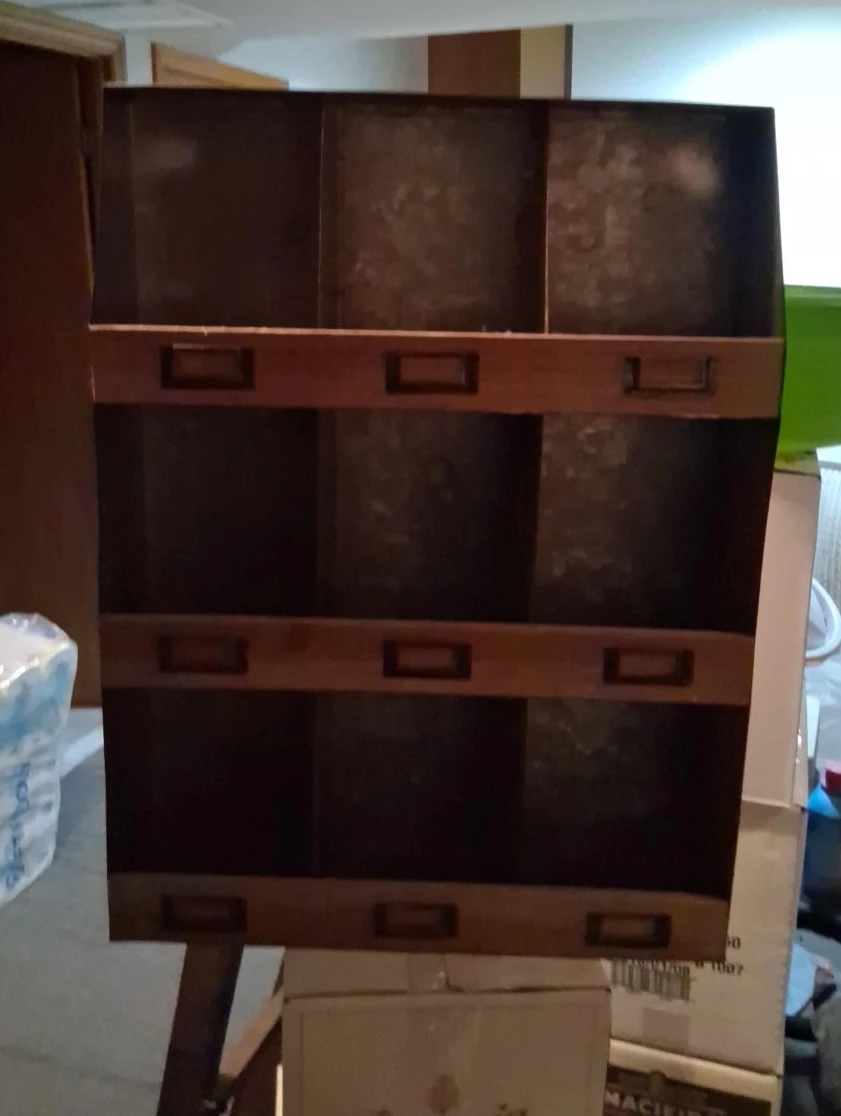 Galvanized Metal and Wood Wall Organizer Shelf