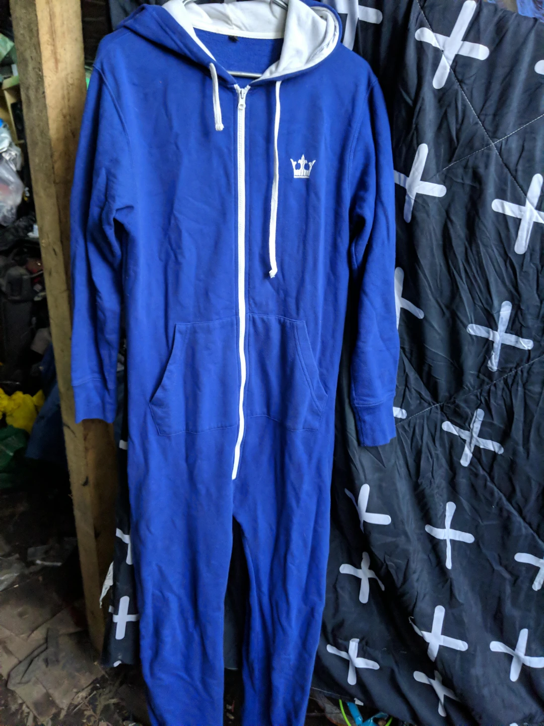 🌱Blue Onesie sleeper for adults