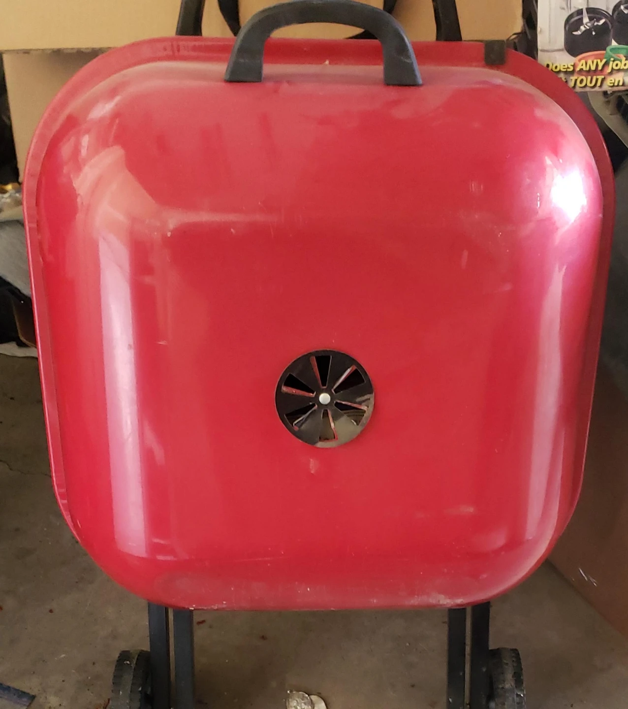 Red Portable Kettle BBQ Grill