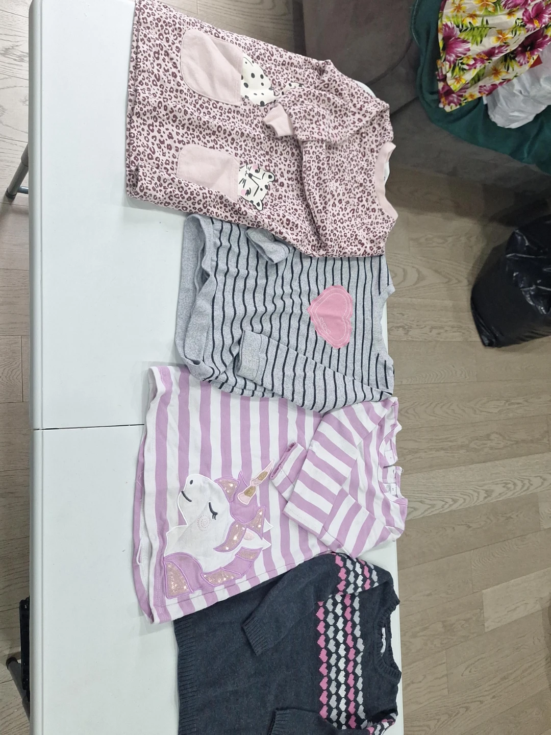 Bundle of 4 Girls' Long Sleeve Tops