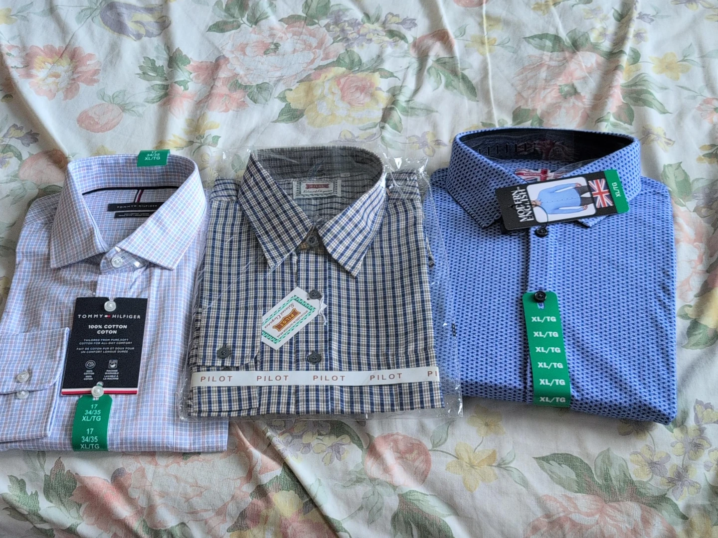 Tommy Hilfiger, Pilot & Modern English Shirts - XL/TG $13 each
