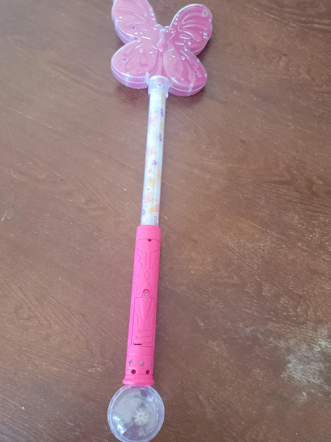 Pink Butterfly Light-Up Wand Toy