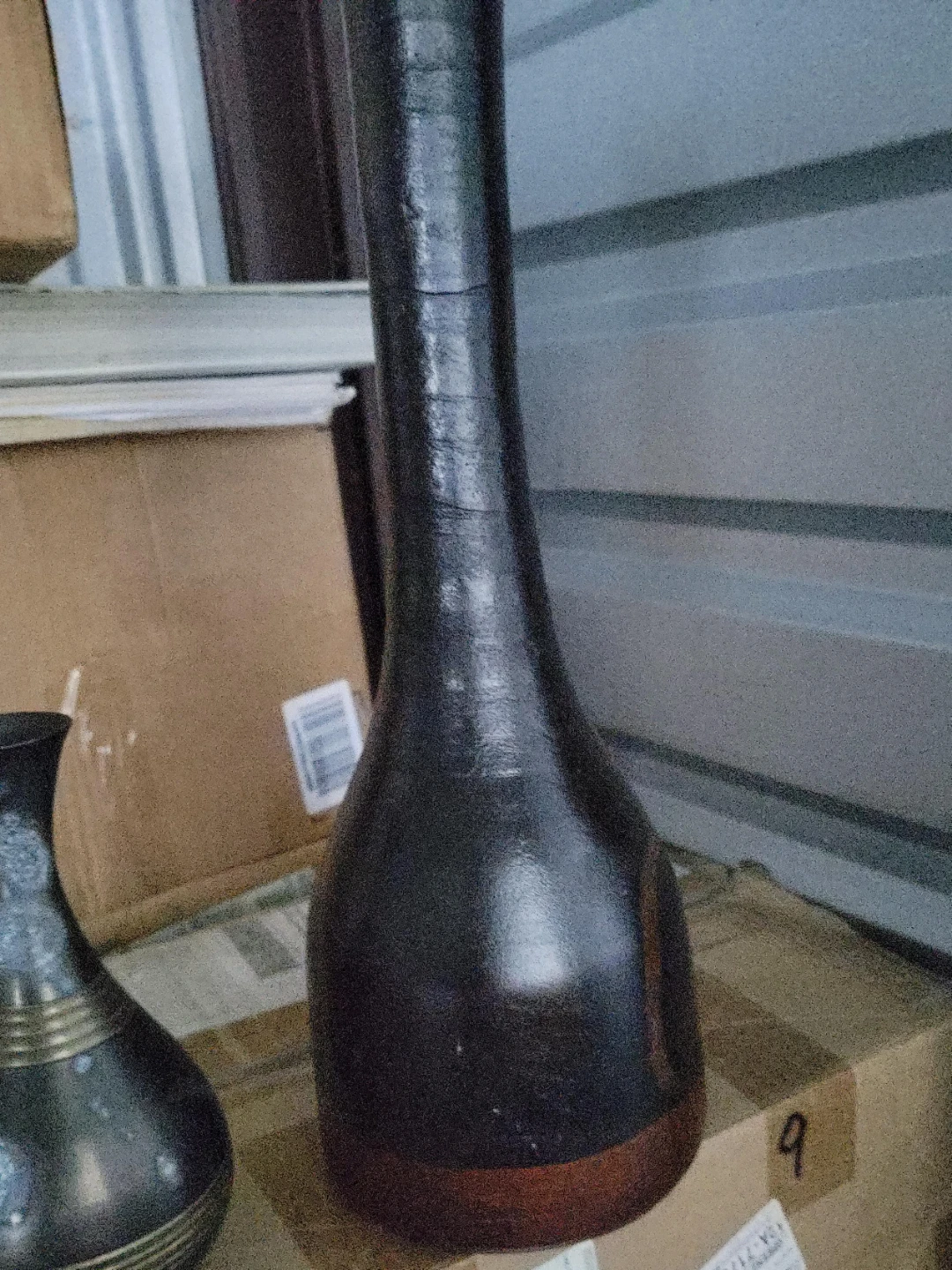 Tall Black Vase