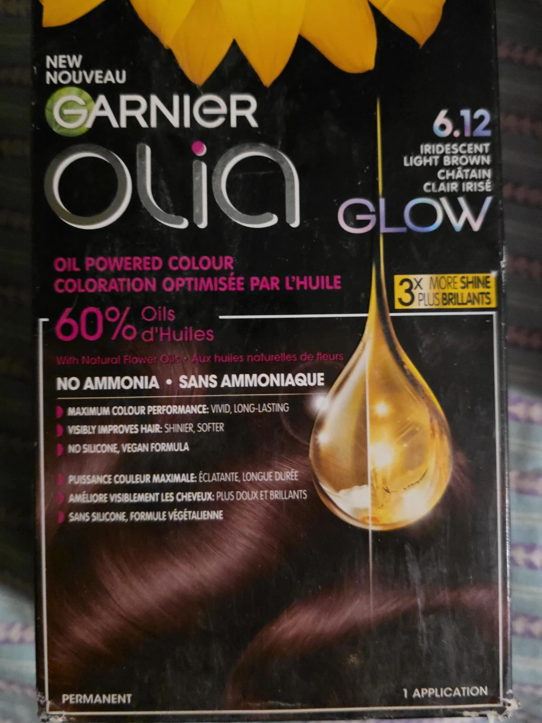 Garnier Olia 6.12 Iridescent Light Brown Hair Colour