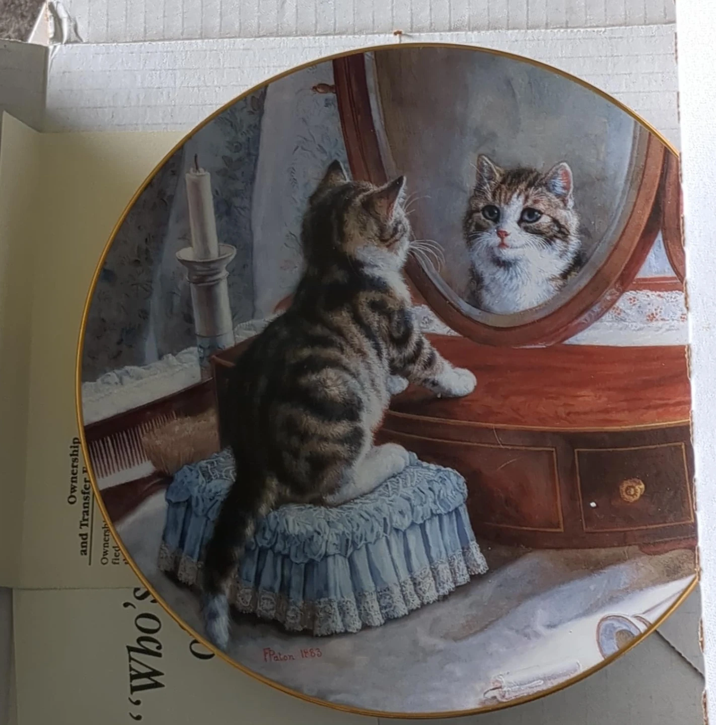 Victorian Cat Capers "Who's The Fairest Of Them All?"  Plate