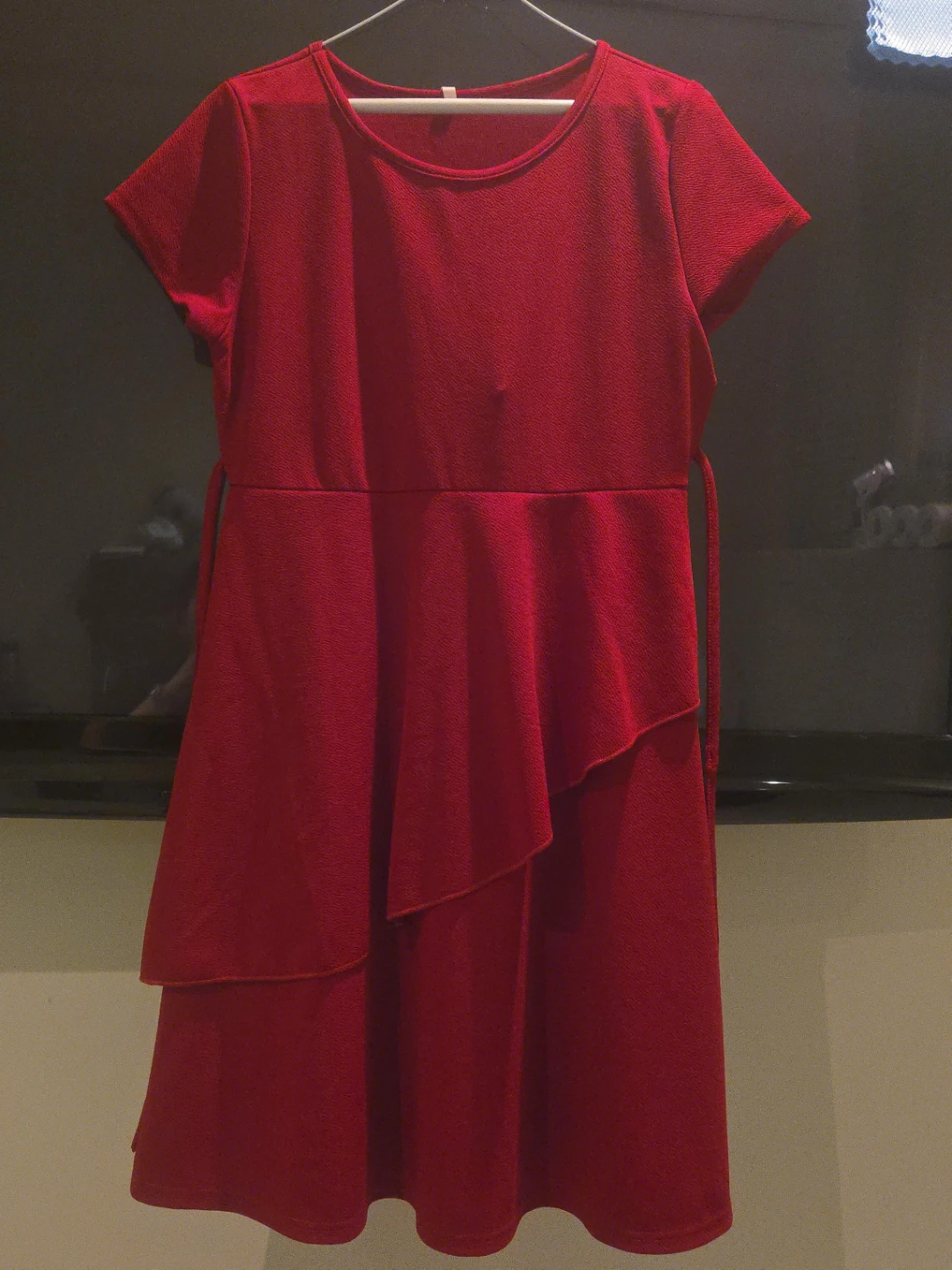 Red Ruffled Dress