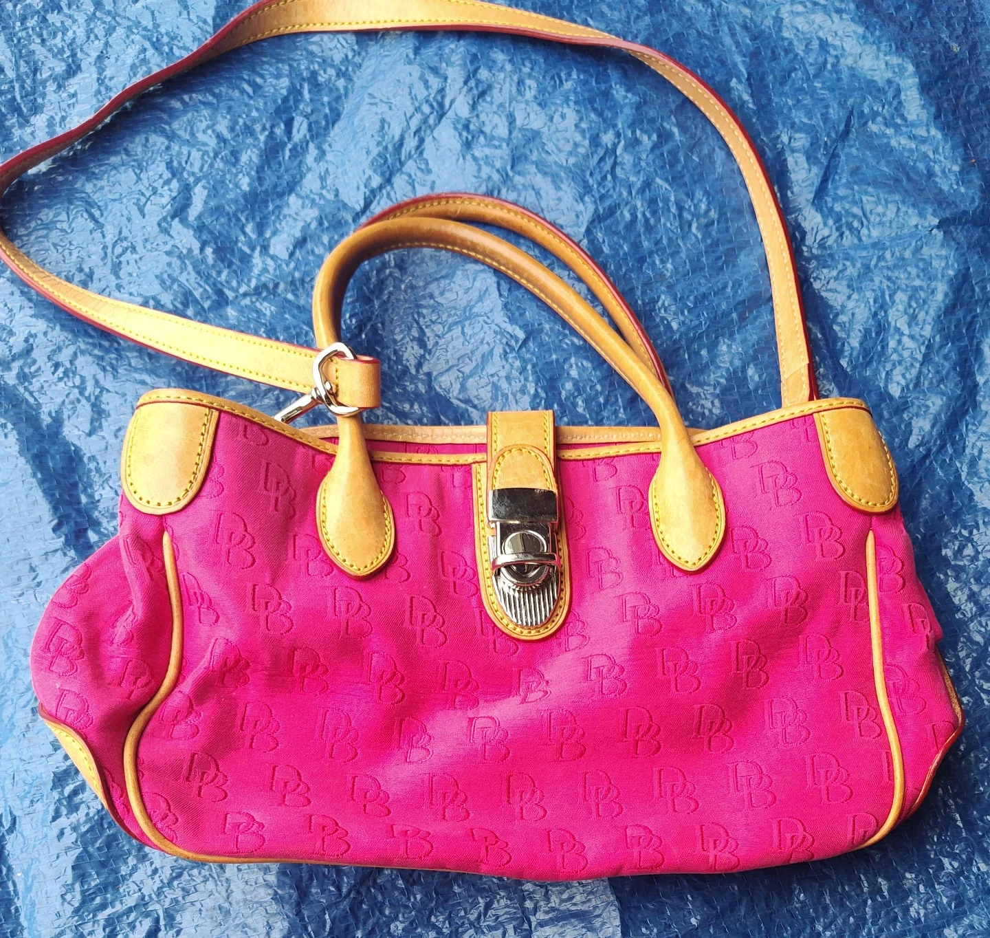 Dooney & Bourke Pink Monogram Satchel