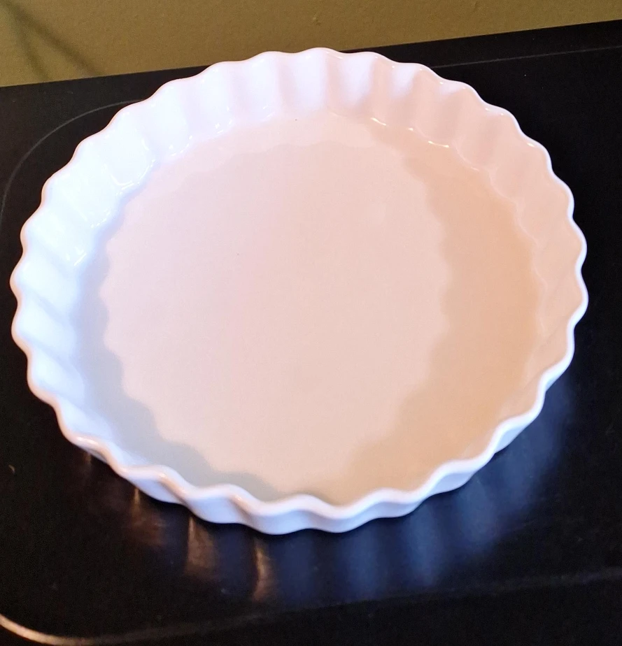 White Fluted Tart Dish