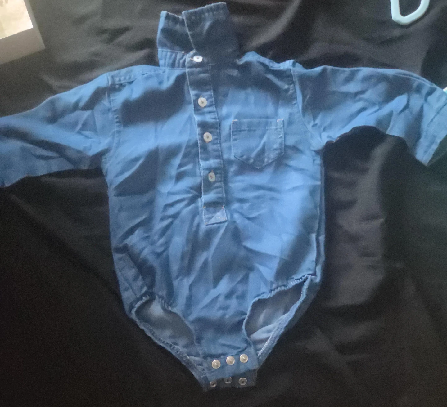 Chandail barboteuse pour bébé en denim