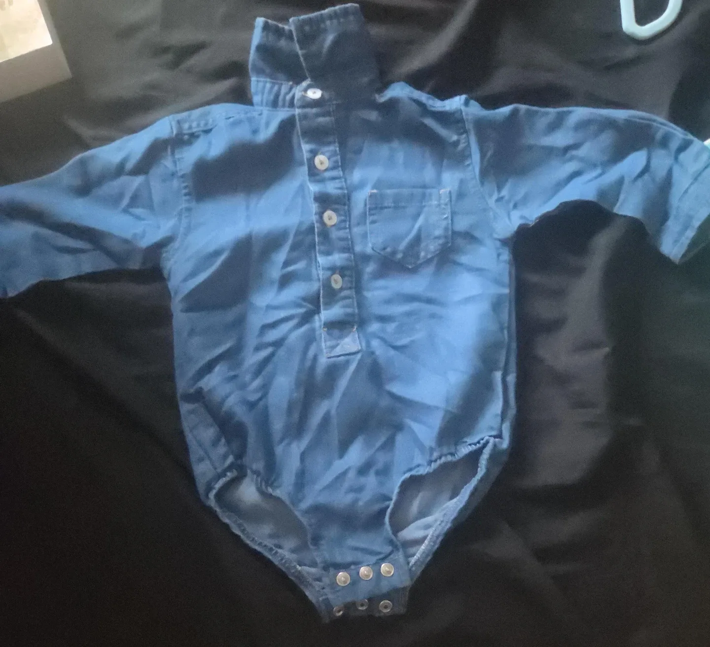 Chandail barboteuse pour bébé en denim
