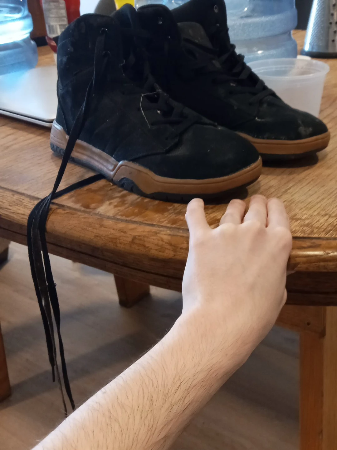 Black High-Top Sneakers Size 9
