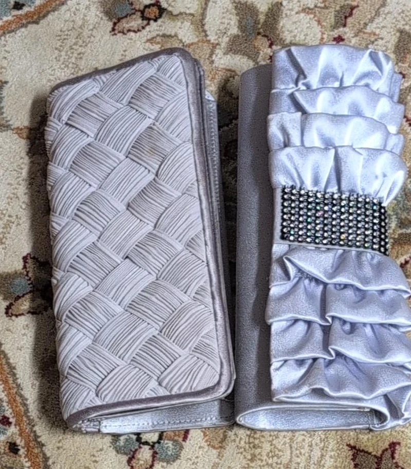 Silver Evening Clutch Set