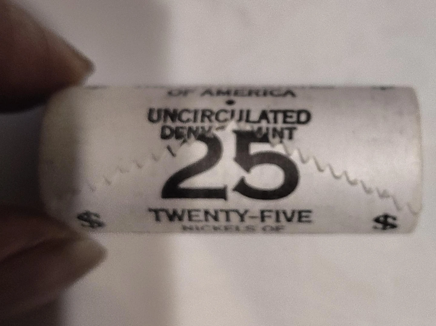 25 Uncirculated Nickels Roll