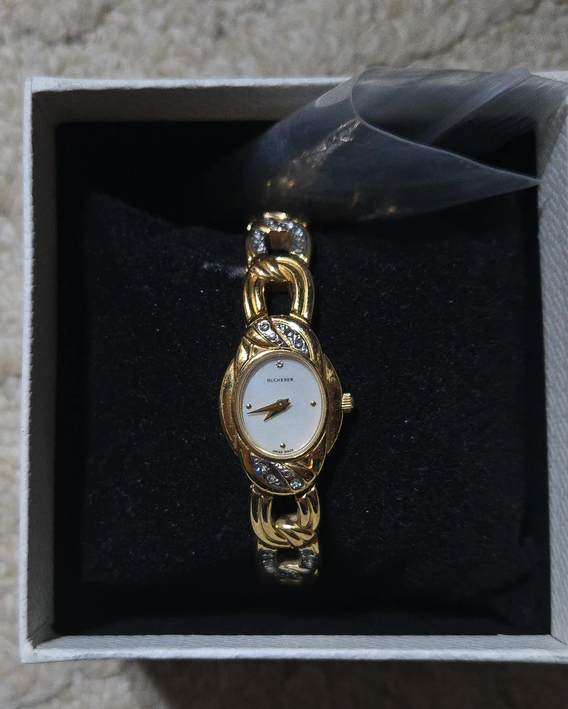 Bucherer Gold Tone Women's Watch with Crystals