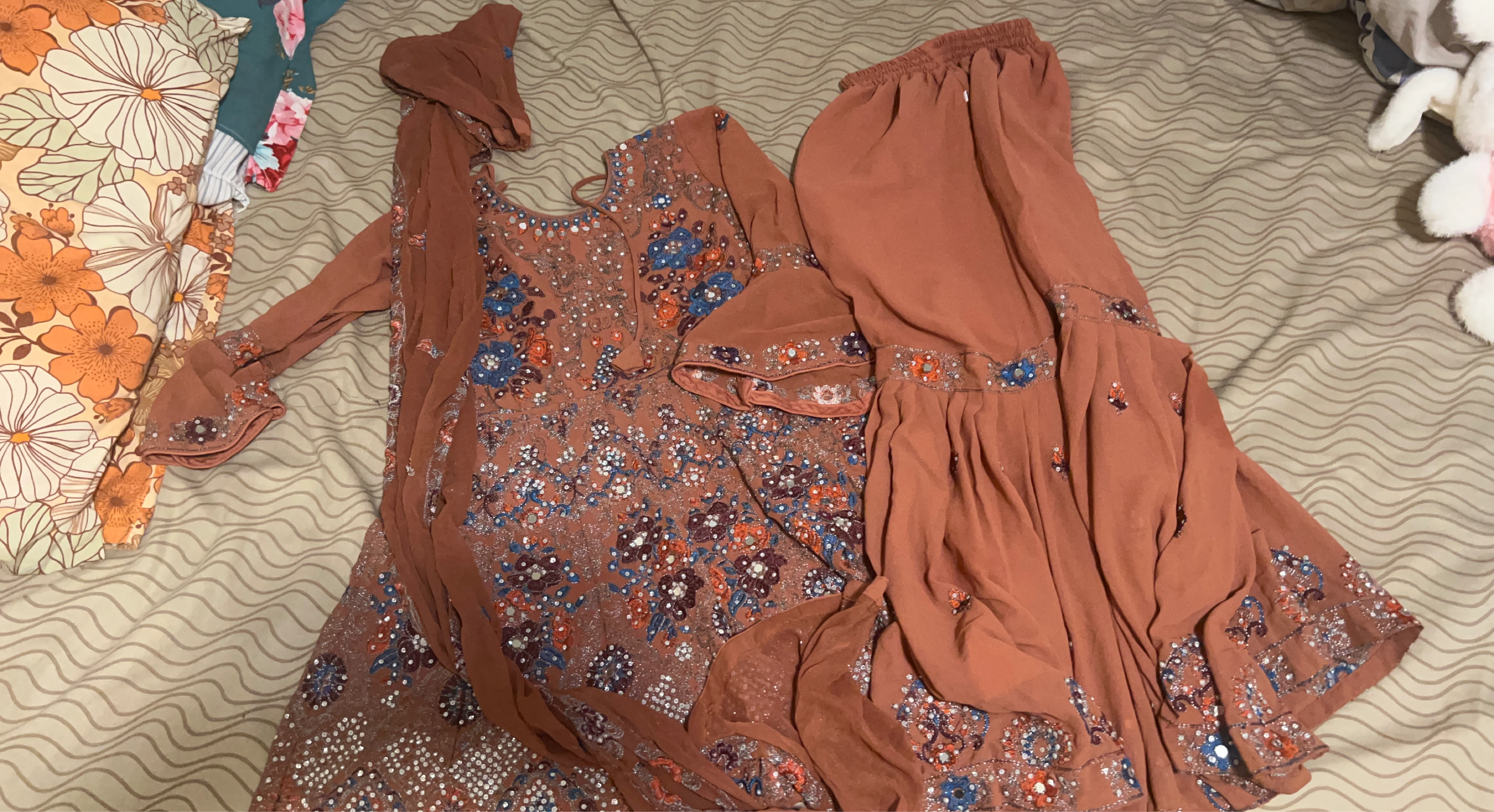 Embellished Three-Piece Shalwar Kameez Set