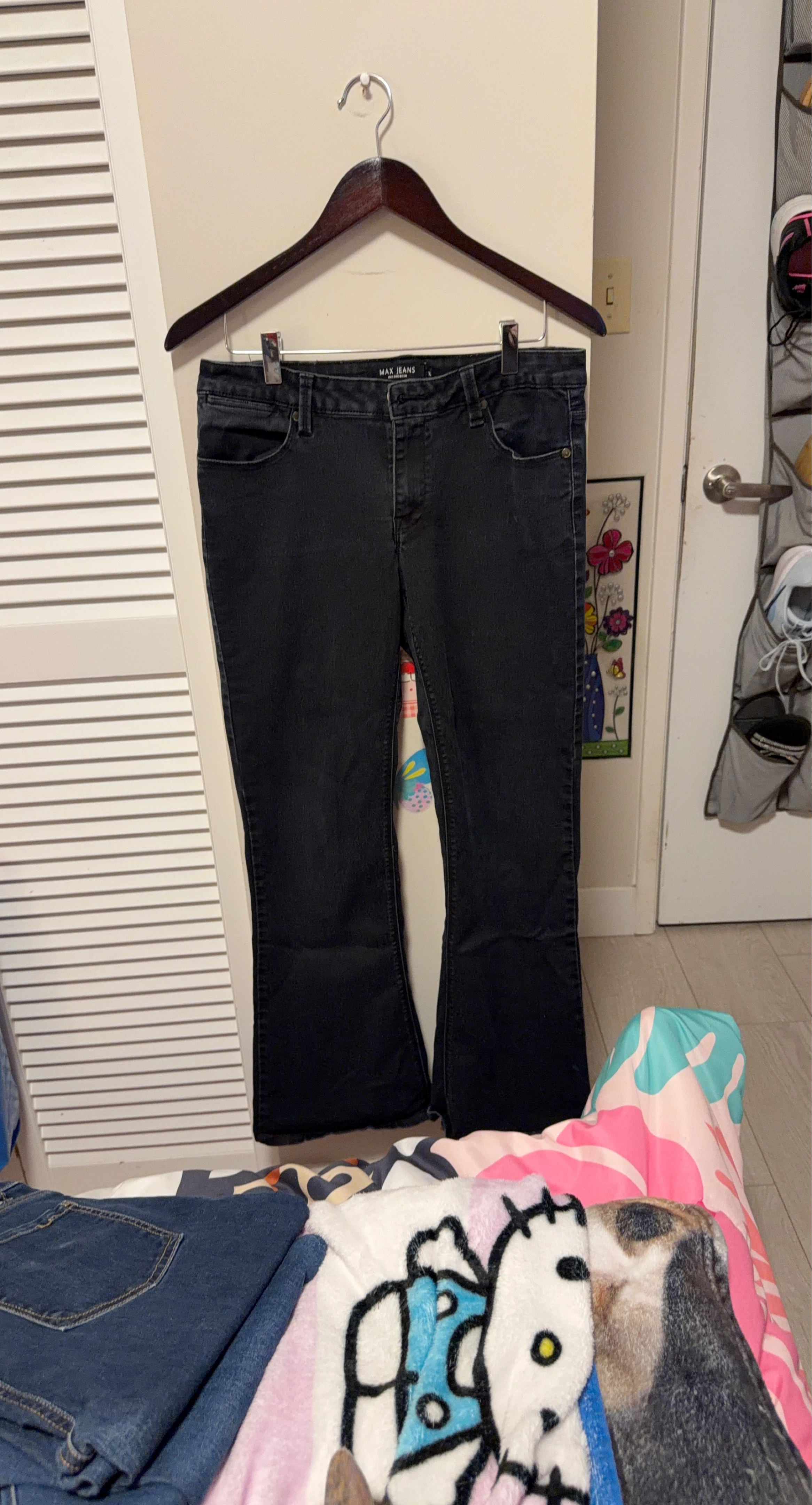 MAX JEANS Black Flare Jeans Size 10