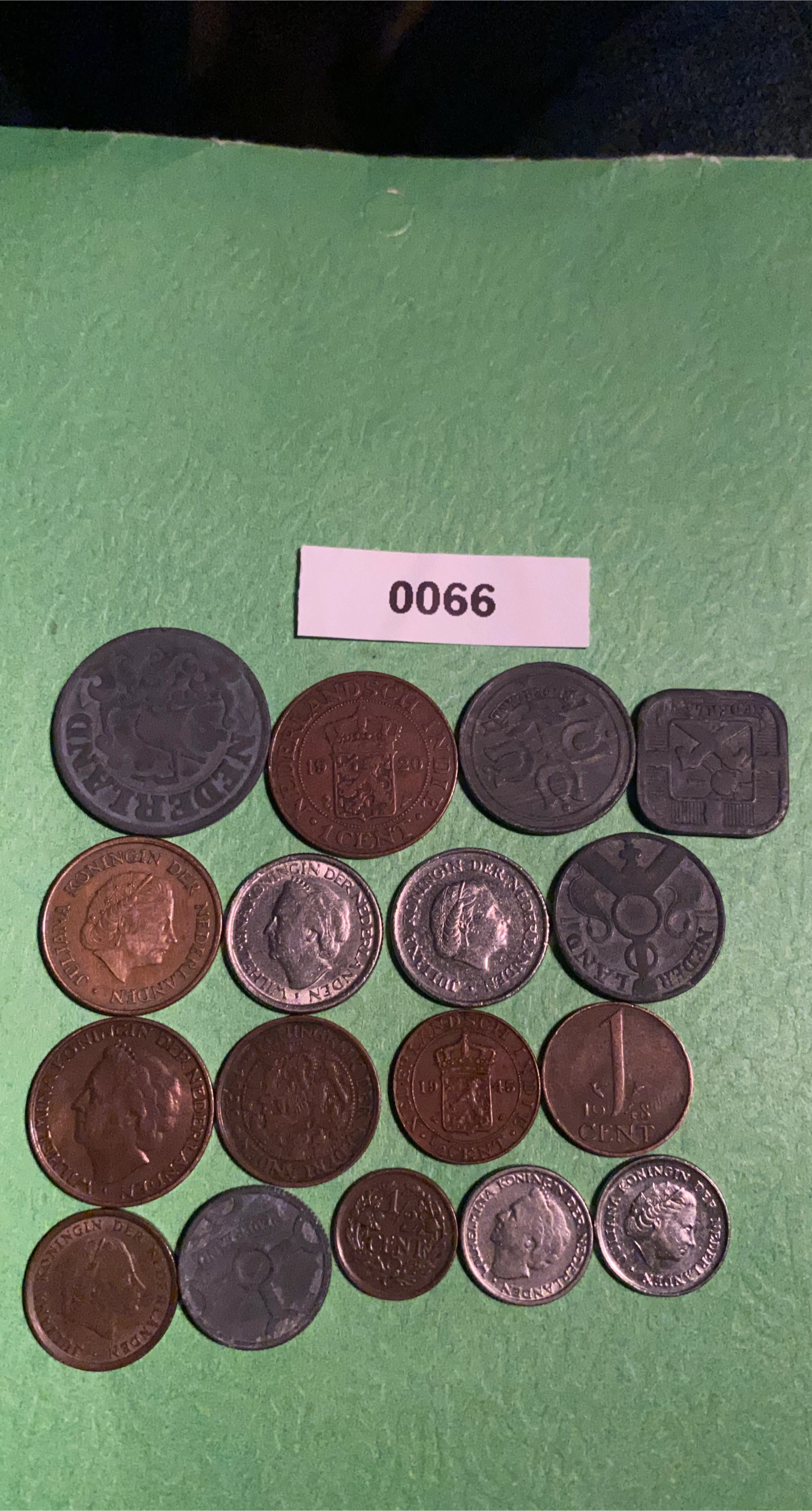 Collection of vintage Dutch coins