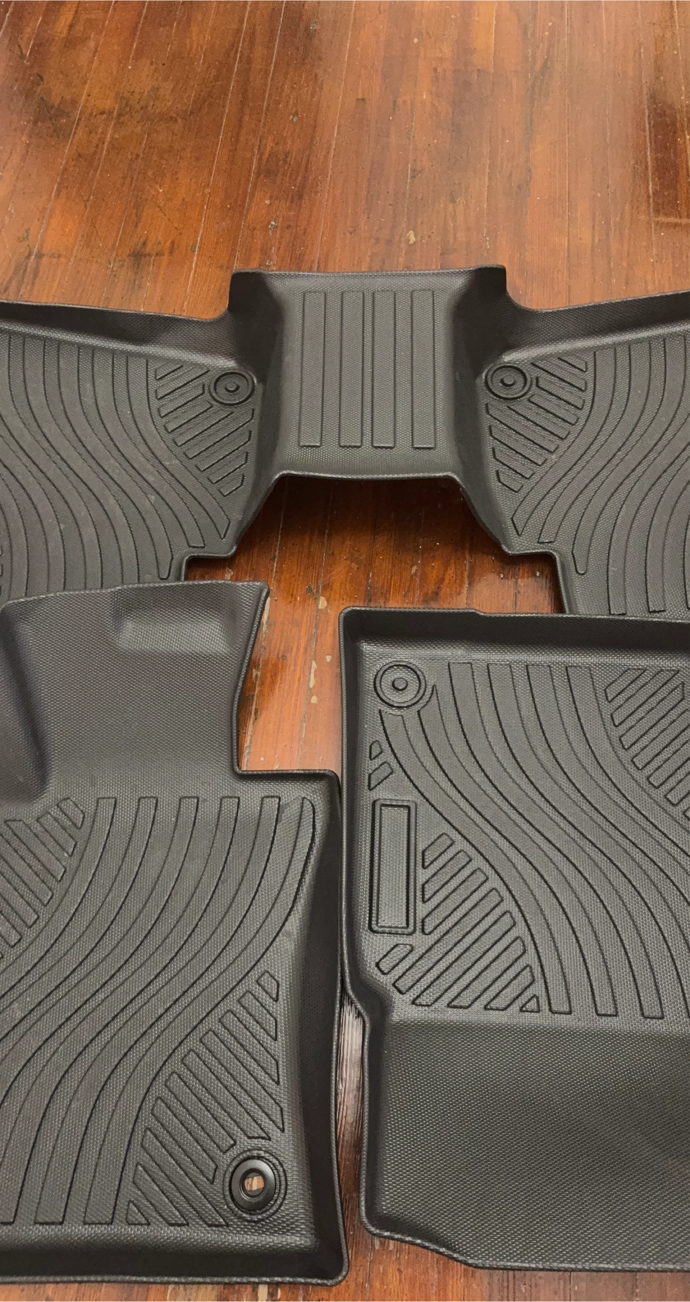 Black All-Weather Floor Mats Set for Cars
