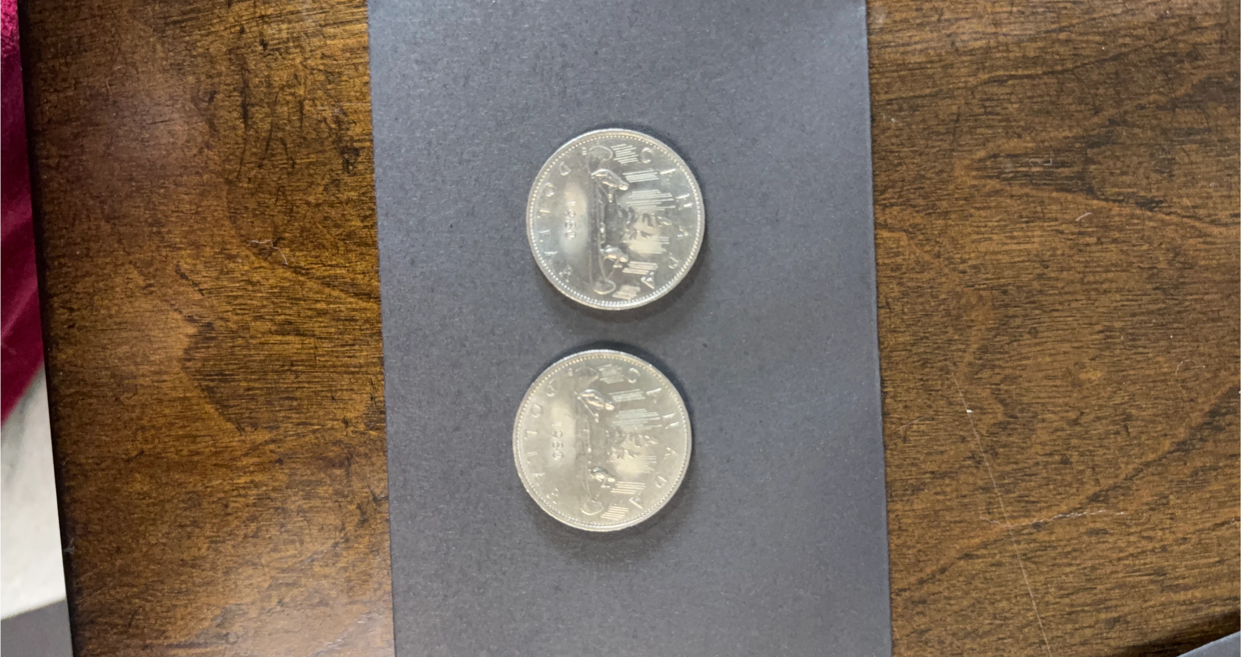 Two 1980 Canadian Dollar Coins