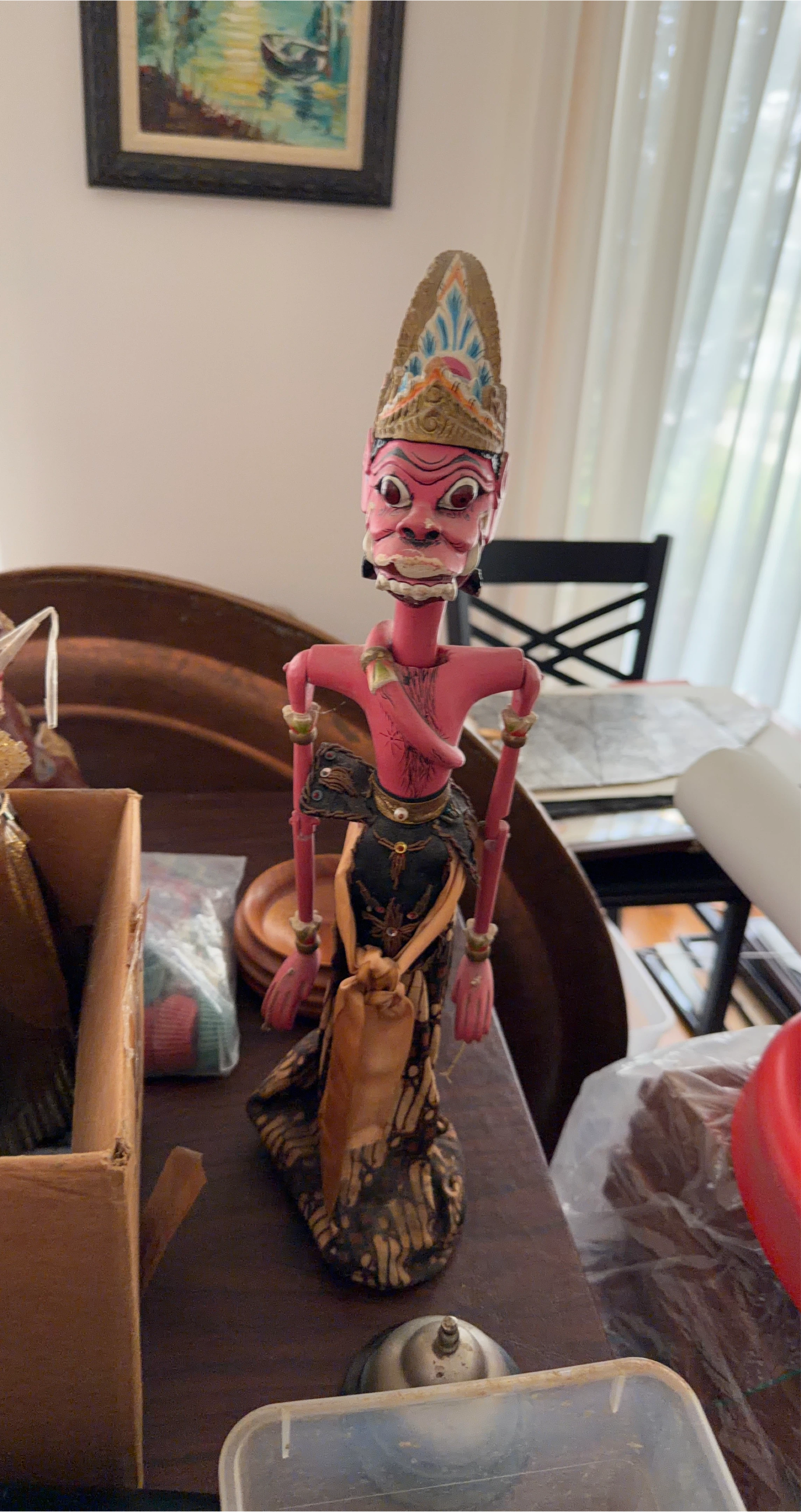 Hand-Painted Wooden Puppet Doll
