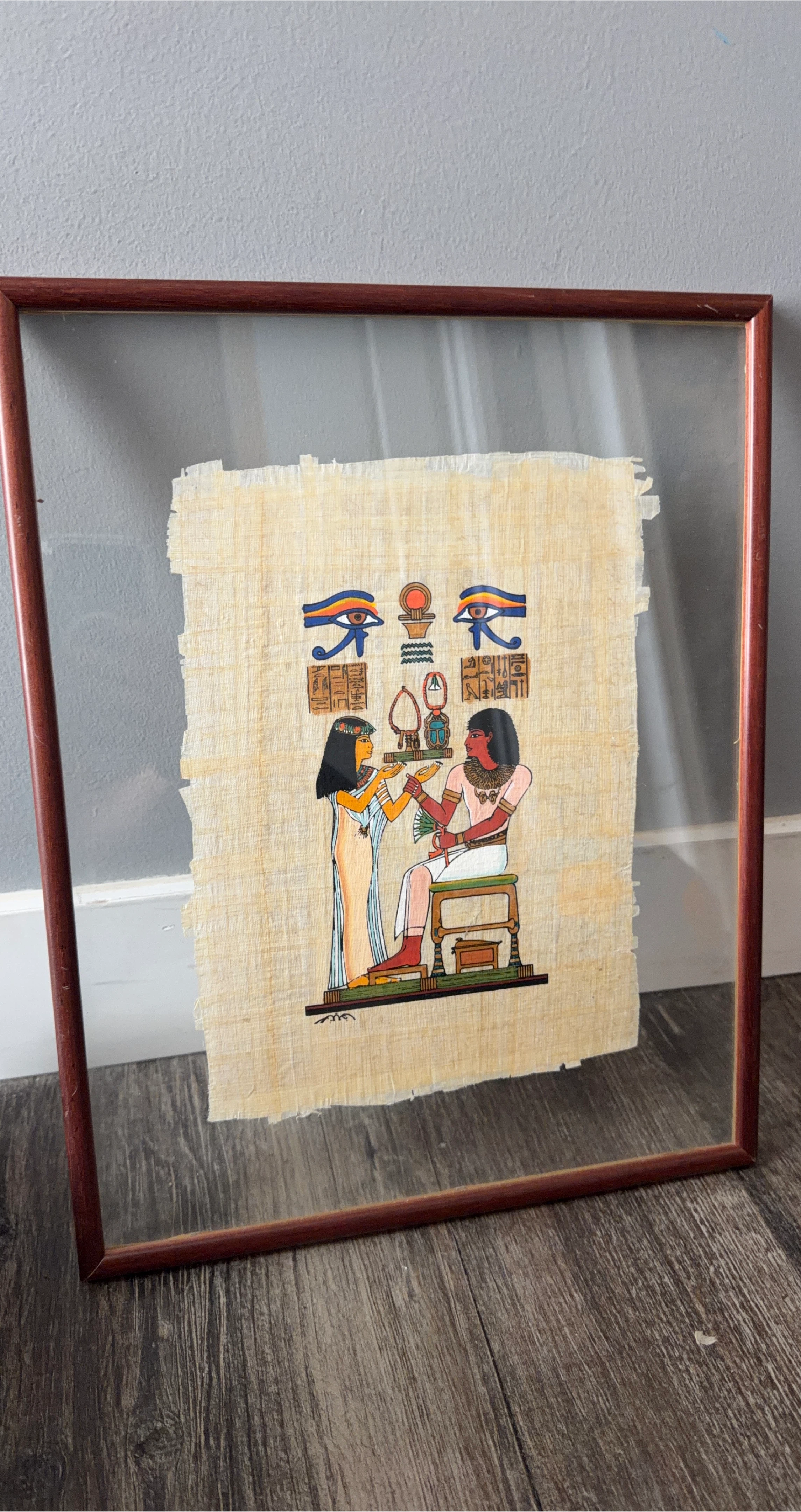 Framed Egyptian Papyrus Art